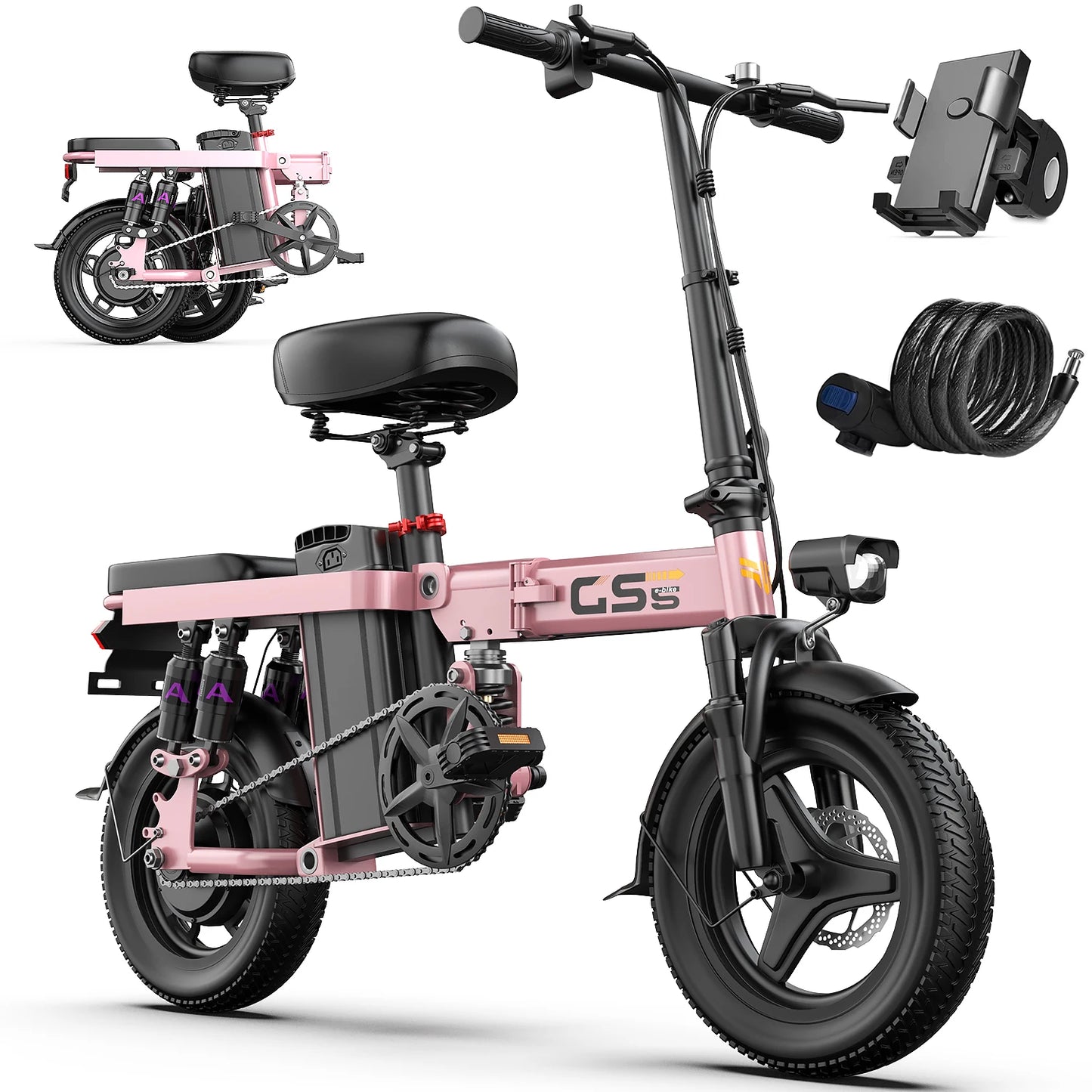 UPlee GS5 48V 15Ah Folding Electric Bike For Adults