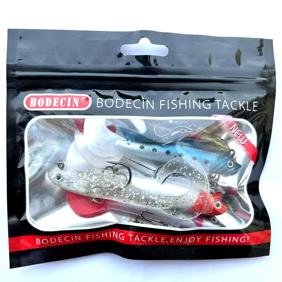 BODECIN Wobblers Soft Silicone Fishing Lures for Sea Bass