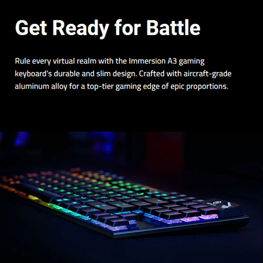 HEXGEARS A3 Wireless Mechanical Keyboard Bluetooth USB C RGB Backlit