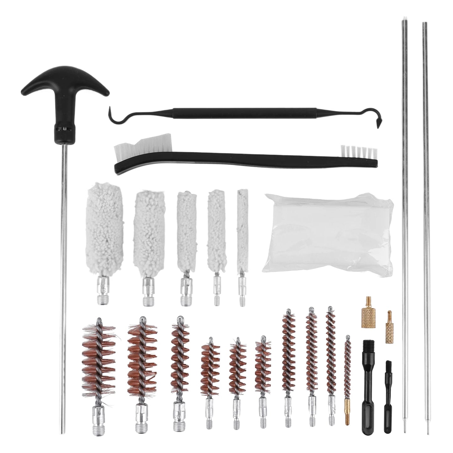 Gun Barrel Brush Box Set for Pistols and Shotguns Cleaning