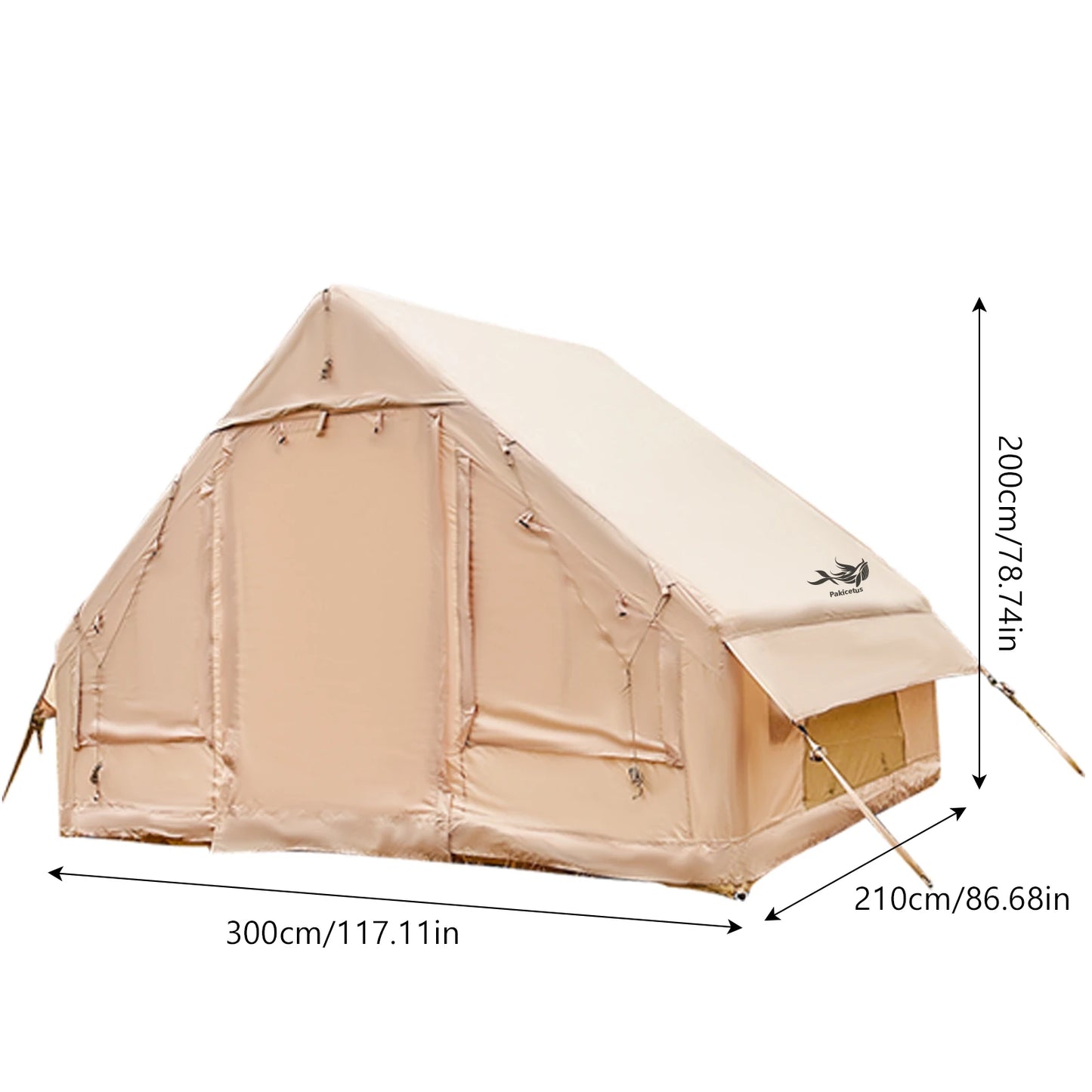 Large Inflatable Camping Tent With Skylight And Breathable Mesh Design