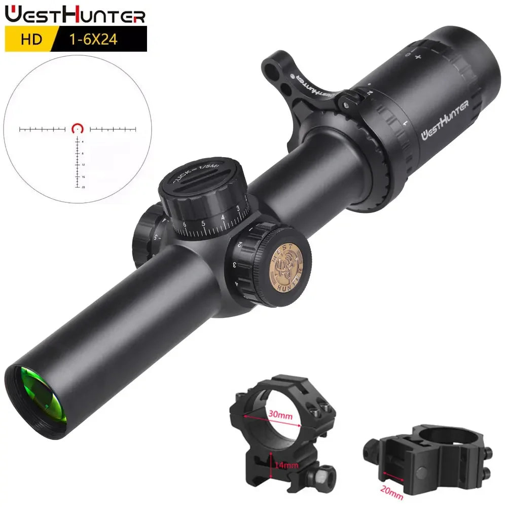 WestHunter HD IR LPVO Riflescope with Red Green Illumination
