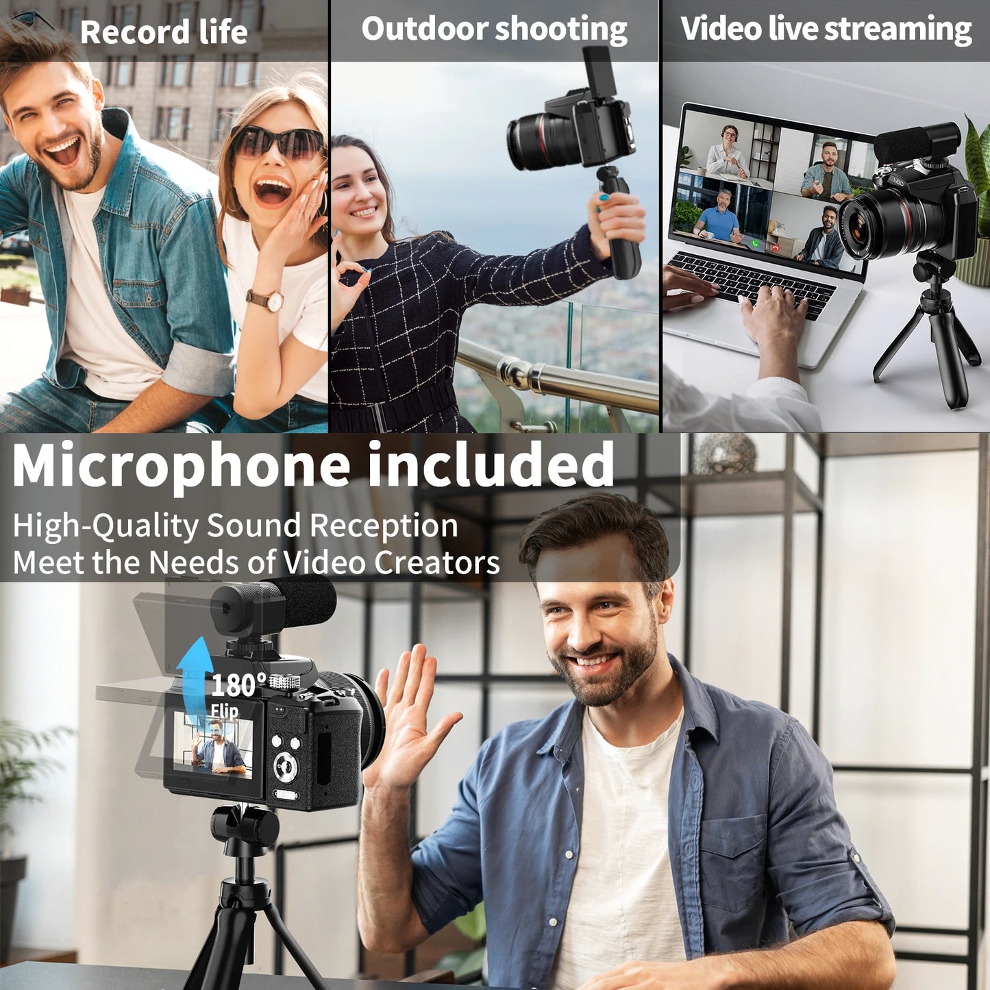 NBD 64MP 16X Optical Zoom Digital Camera With WiFi