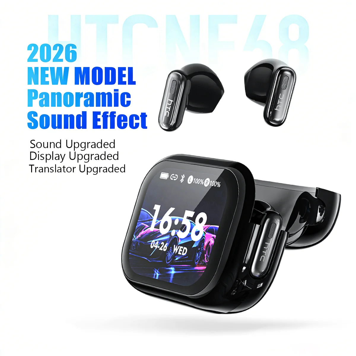 HTC Wireless Earphones With Active Noise Cancellation Bluetooth 5.0