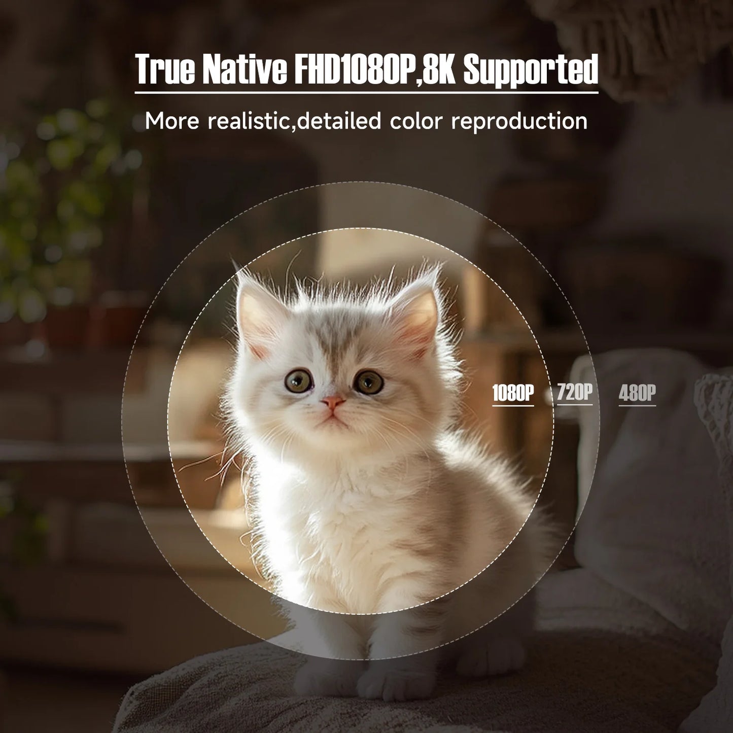 Magcubic Native 1080P Projector With Auto Keystone And WiFi 6