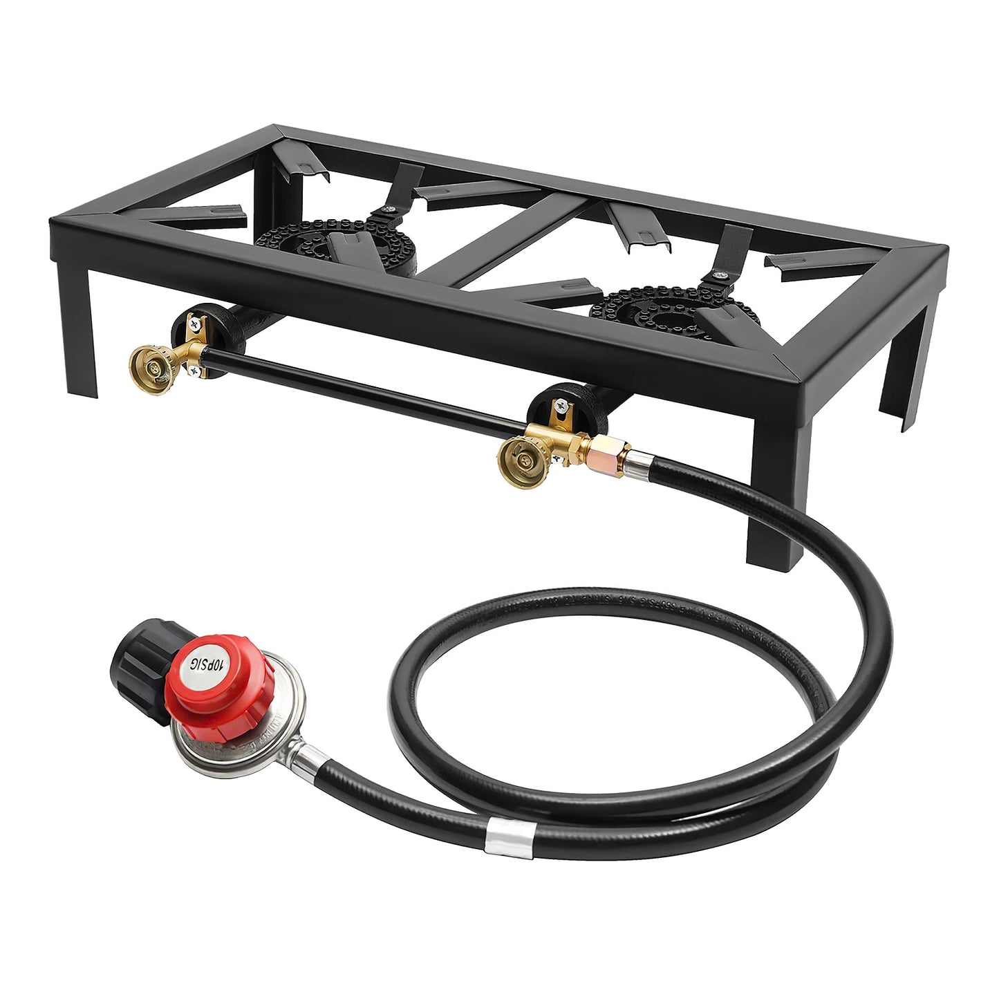 Portable 8000W Double Burner Gas Stove With Regulator
