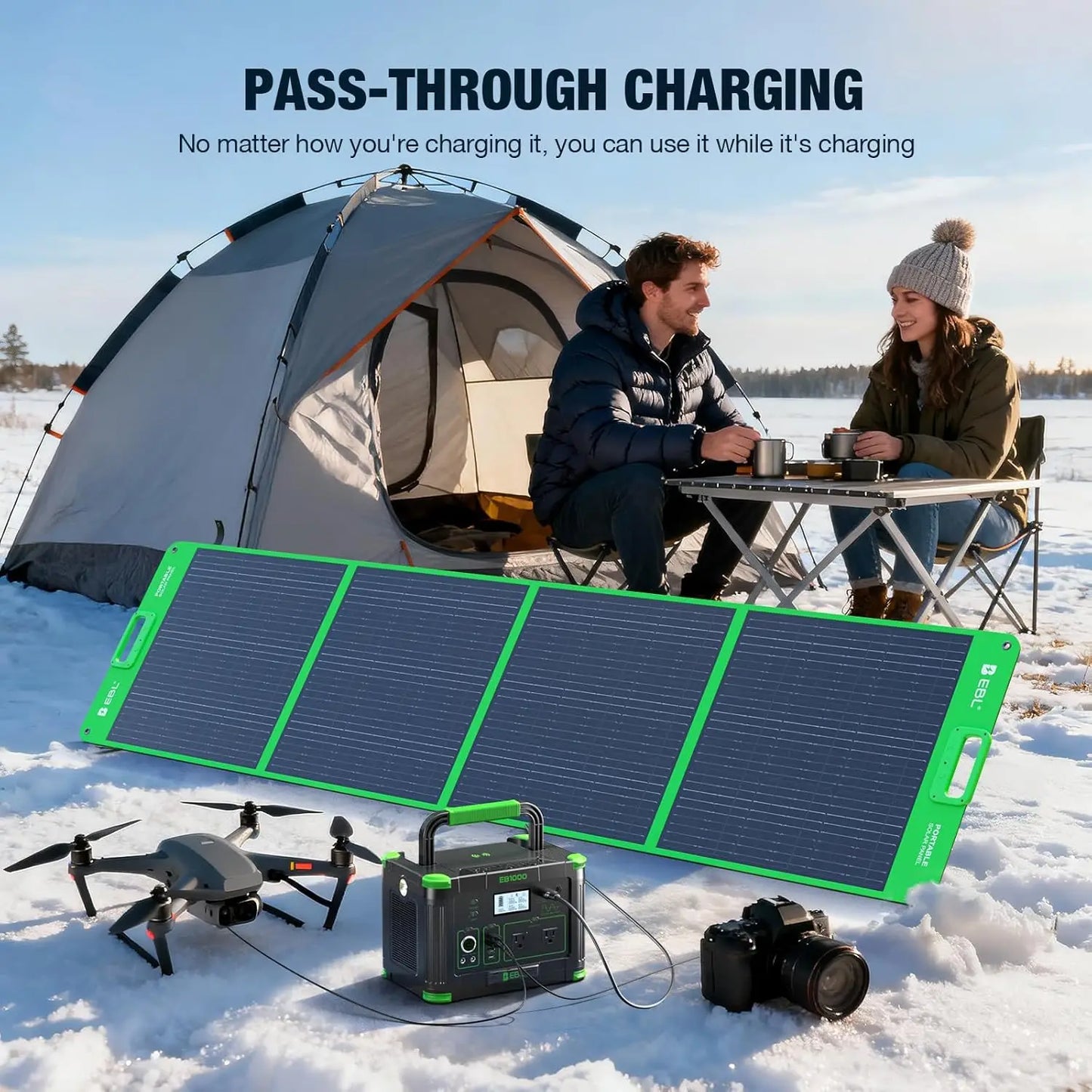Portable Power Station 999Wh 1000W for Camping and Outdoors