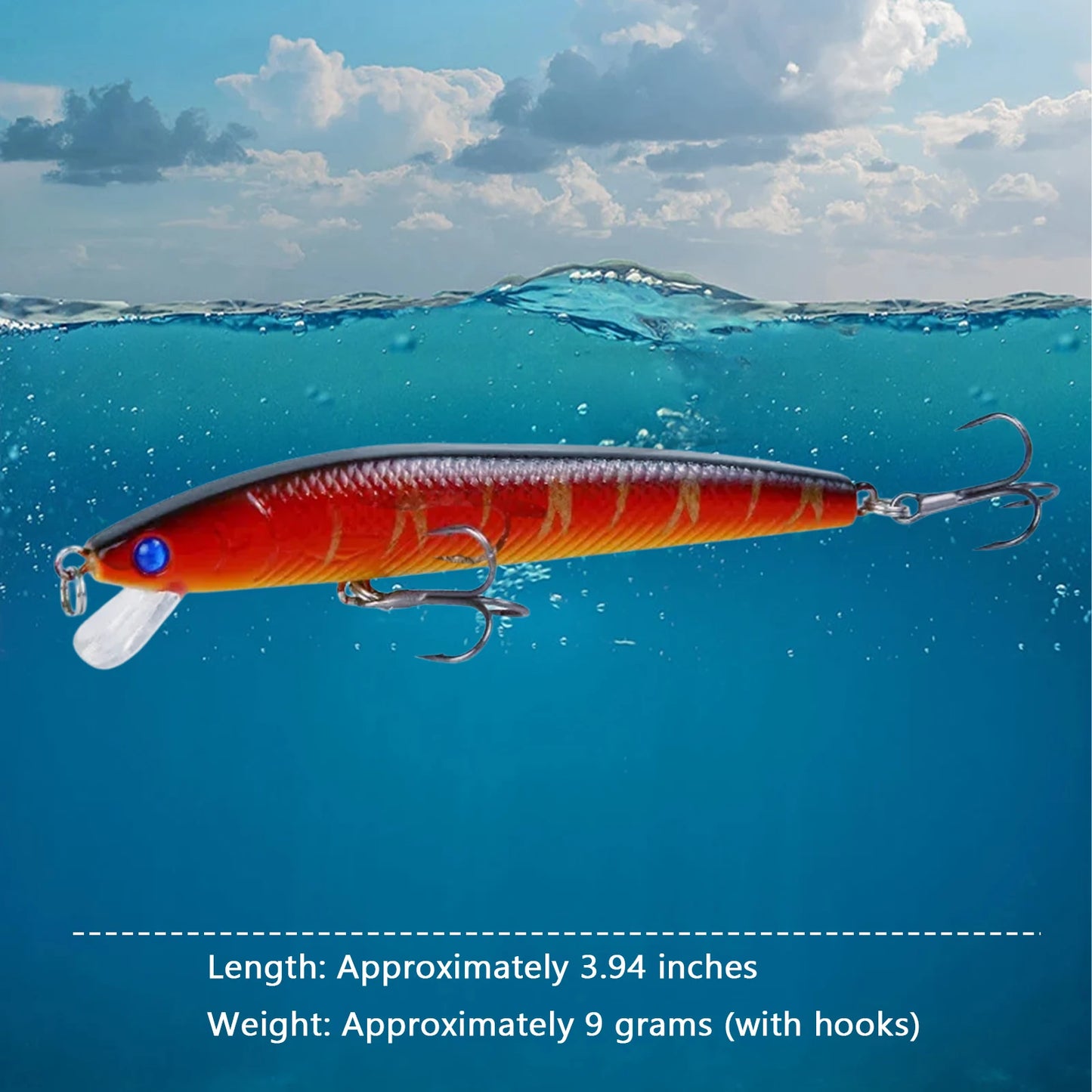 Sinking Minnow Crankbait Lure Set For Bass Pike Trout
