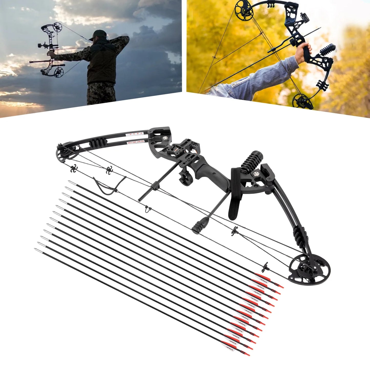 Compound Bow Set Right Hand Adjustable Draw 310fps