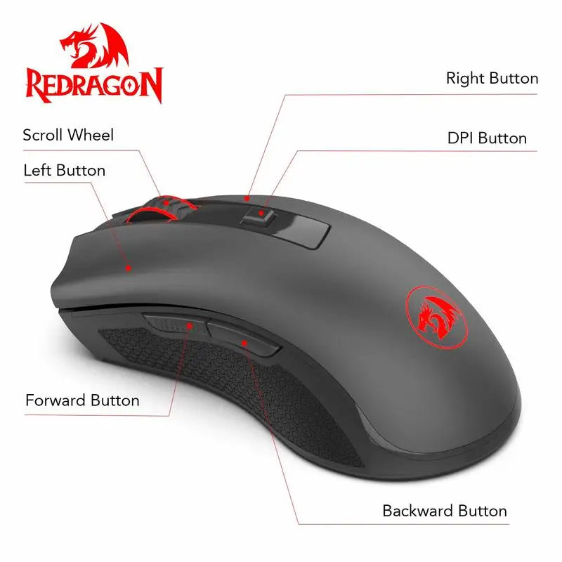 Redragon M652 Wireless Optical Mouse 2400 DPI