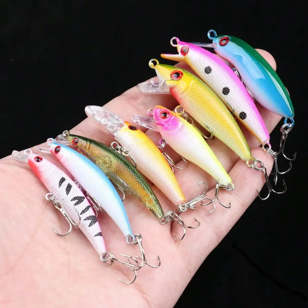 Mini Fishing Lure Kit 30 Pcs Hard Bait Bass Freshwater