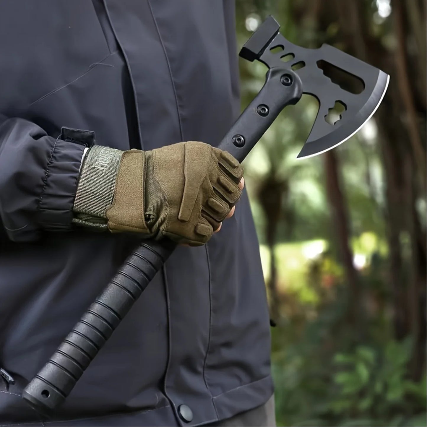 Camping Axe With Sheath Stainless Steel One Piece Hatchet