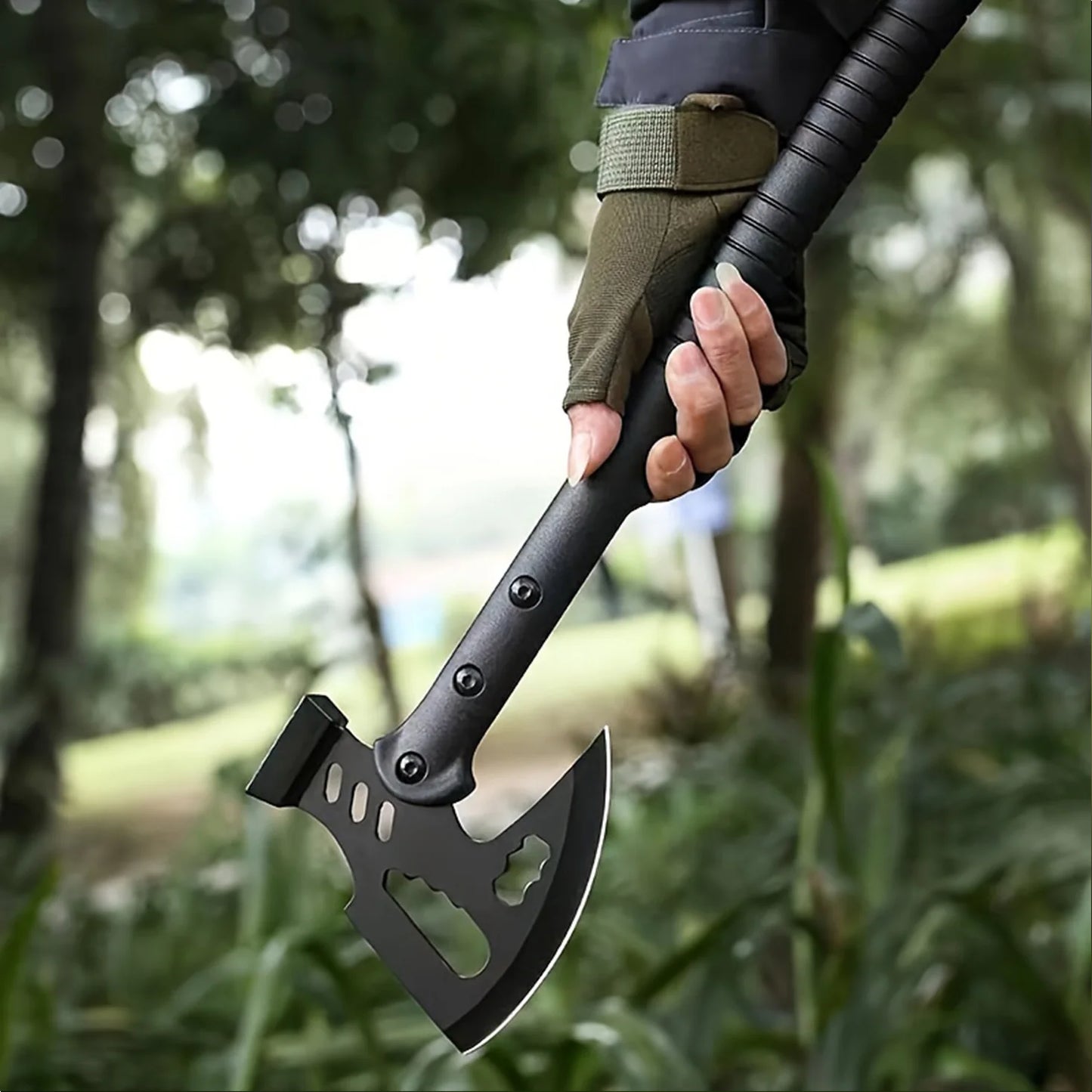 Camping Axe With Sheath Stainless Steel One Piece Hatchet