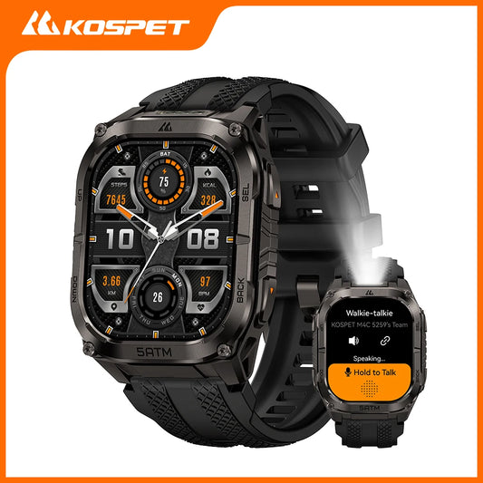 KOSPET Tank M4C Rugged Smartwatch Military GPS With Flashlight