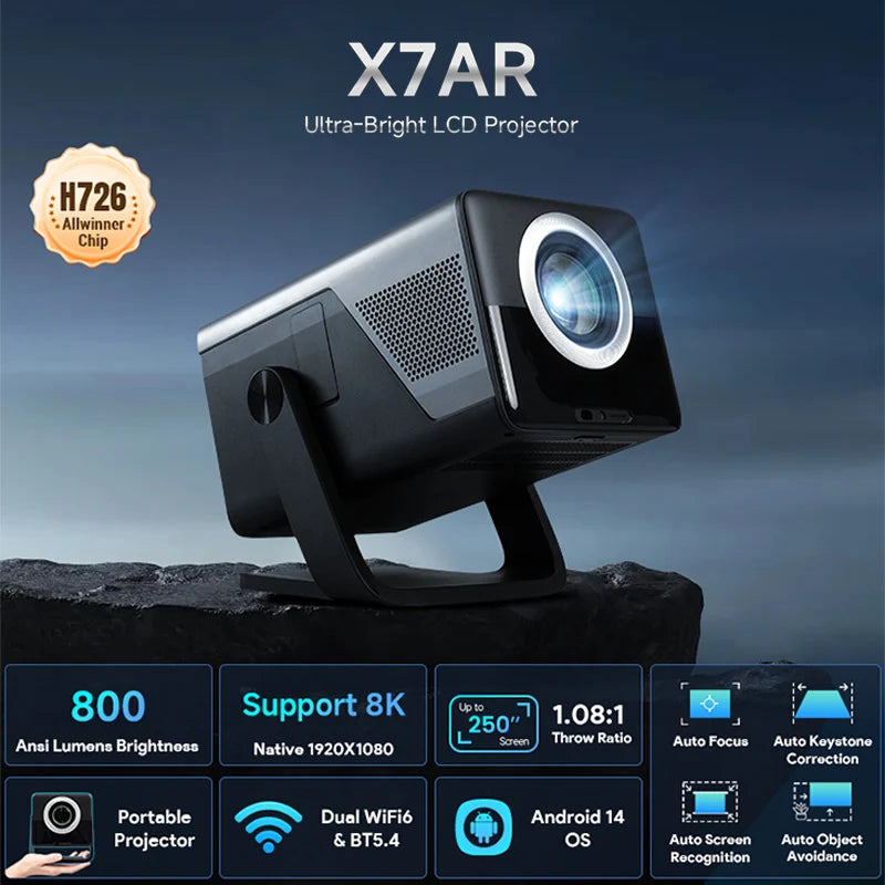 X7 AI Smart Projector With Android OS And 1000 ANSI