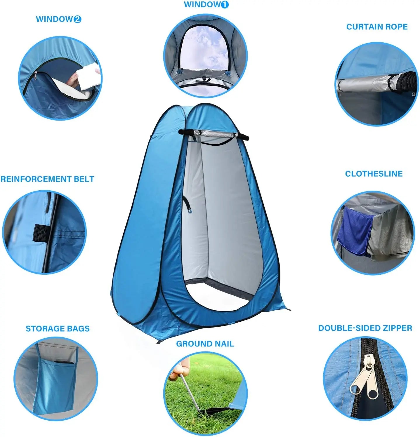 Two Person Pop Up Privacy Shower Tent