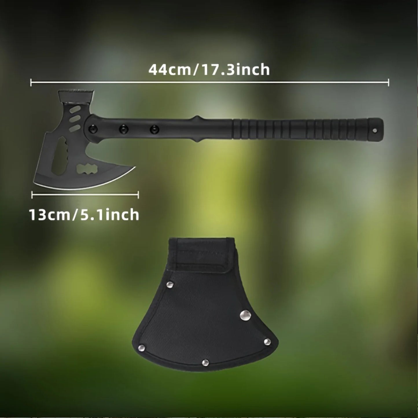 Camping Axe With Sheath Stainless Steel One Piece Hatchet