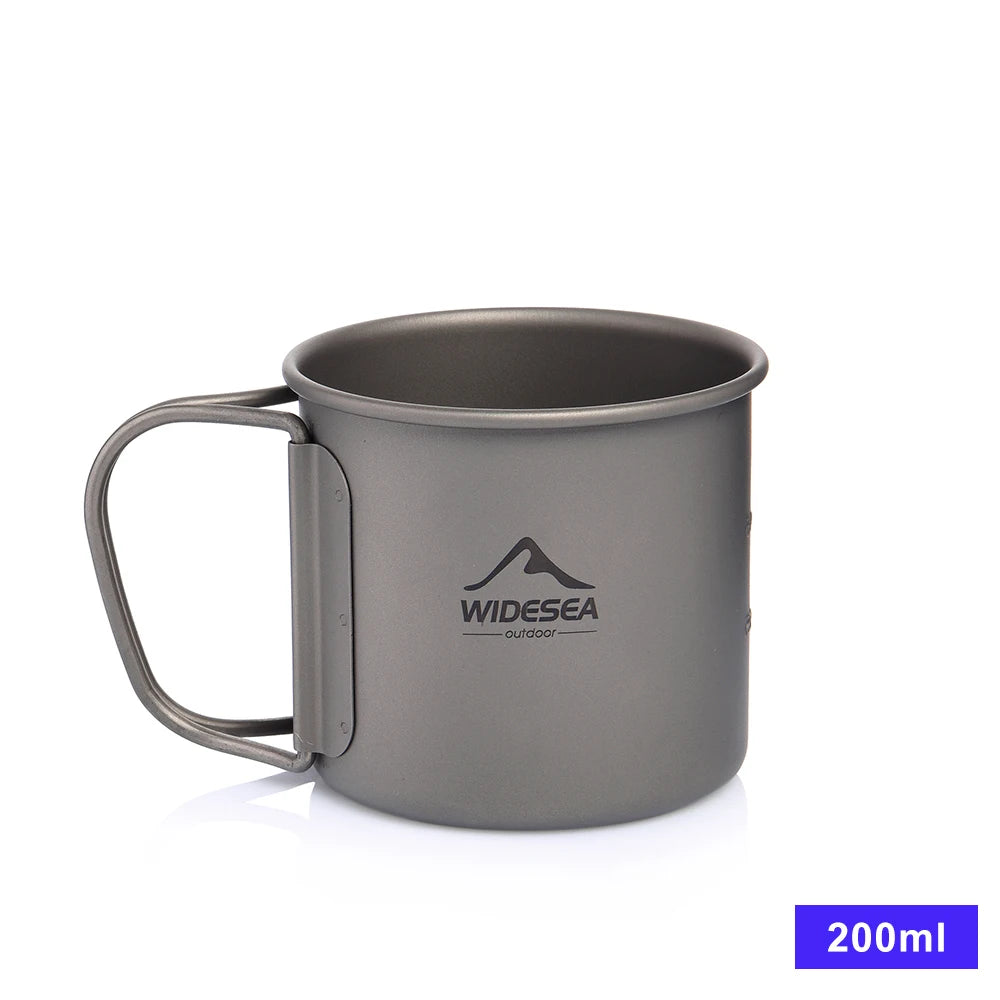 Widesea Titanium Camping Mug For Outdoor Cooking