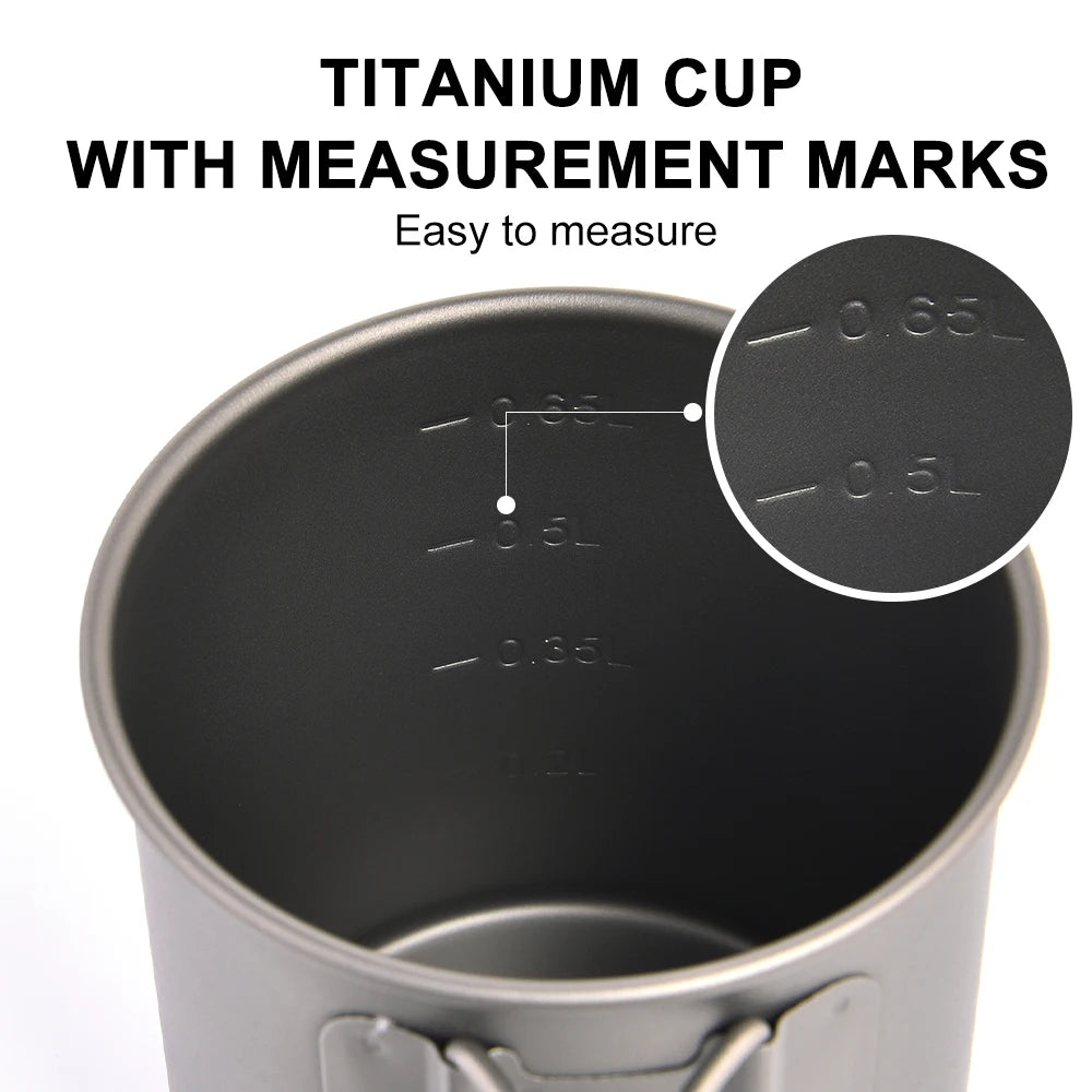 Widesea Titanium Camping Mug For Outdoor Cooking