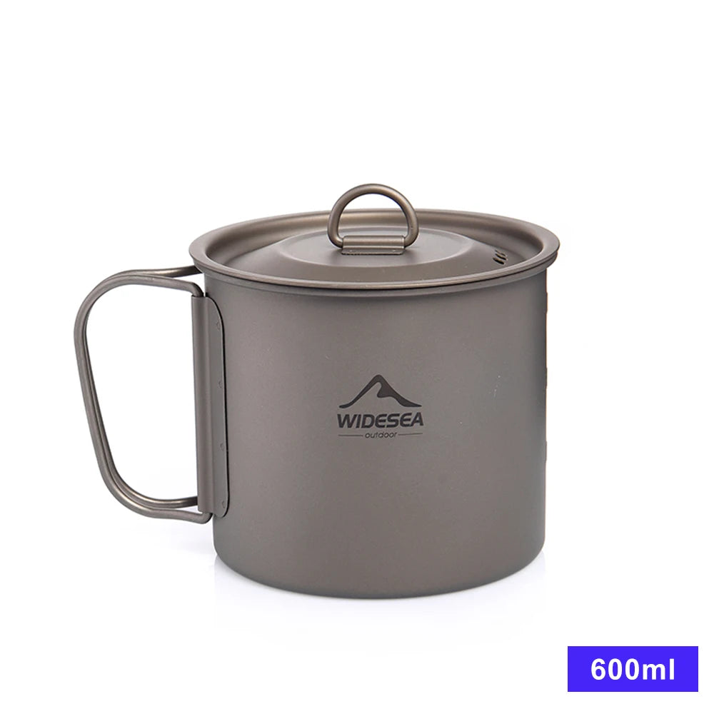 Widesea Titanium Camping Mug For Outdoor Cooking