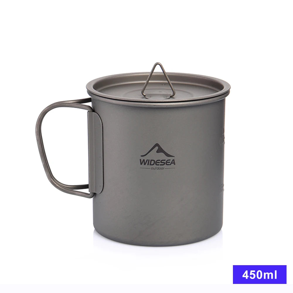 Widesea Titanium Camping Mug For Outdoor Cooking