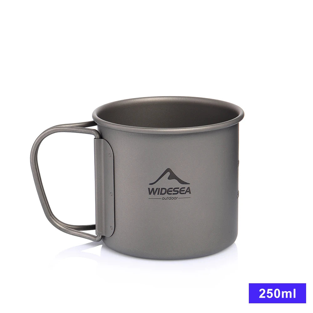 Widesea Titanium Camping Mug For Outdoor Cooking
