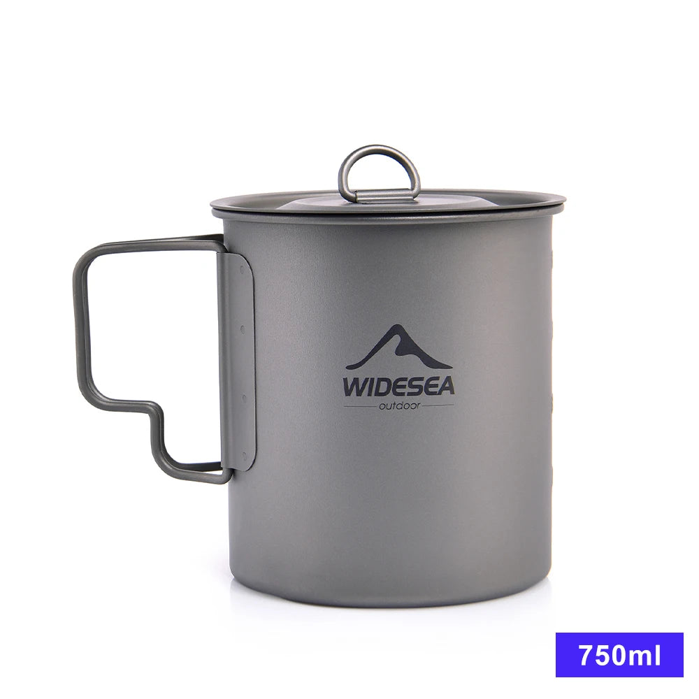 Widesea Titanium Camping Mug For Outdoor Cooking