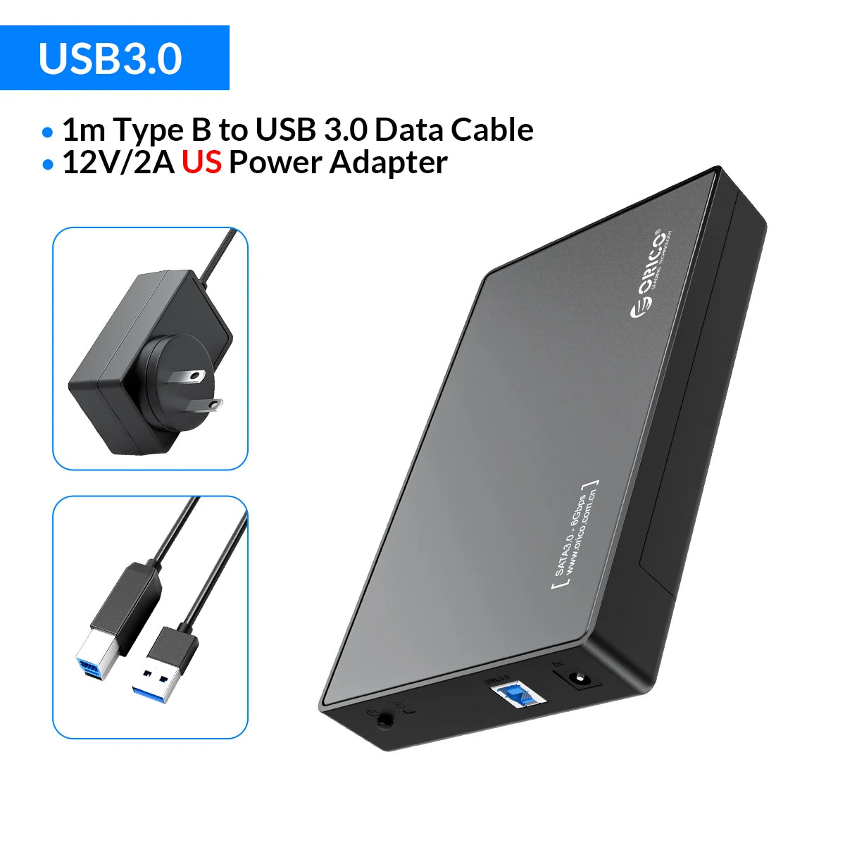 Orico External USB 3.0 HDD Enclosure SATA Case