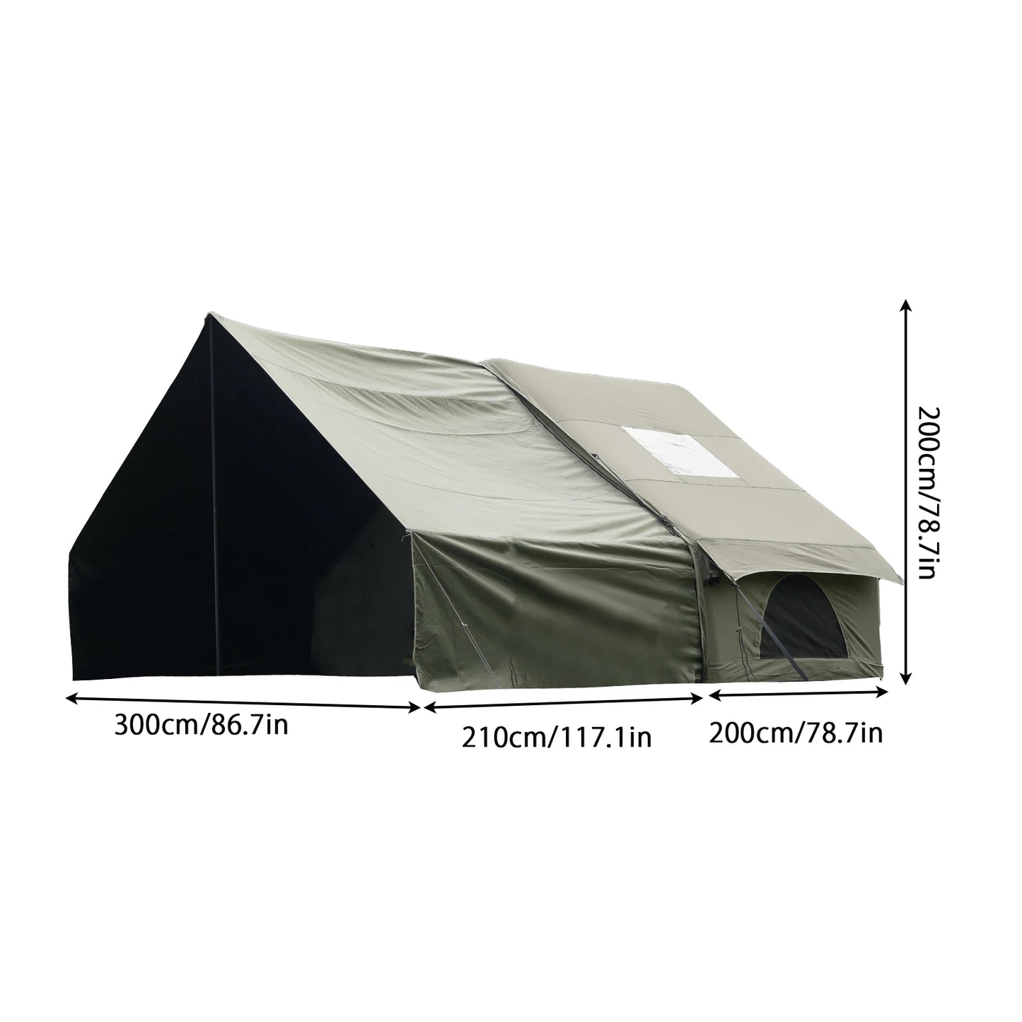 Large Inflatable Camping Tent With Skylight And Breathable Mesh Design