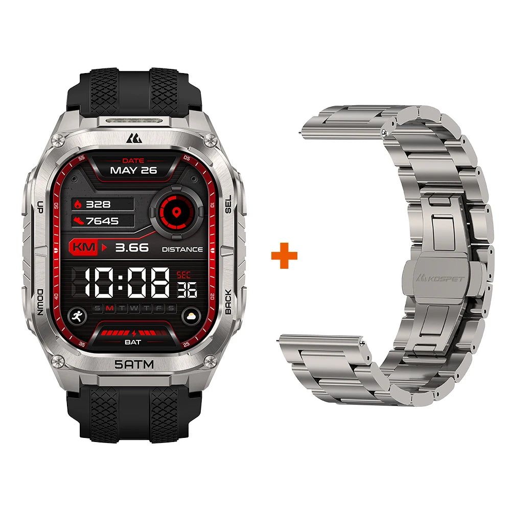 KOSPET Tank M4C GPS Smartwatch MILSTD 810H 5ATM For Men