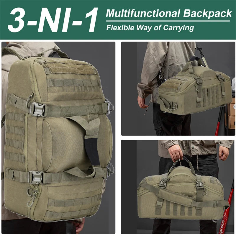 LQARMY Outdoor Tactical Backpack With Molle System For Travel