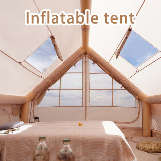 Pakicetus Inflatable Camping Tent Quick-Setup Air Frame 4-Season Stove Jack