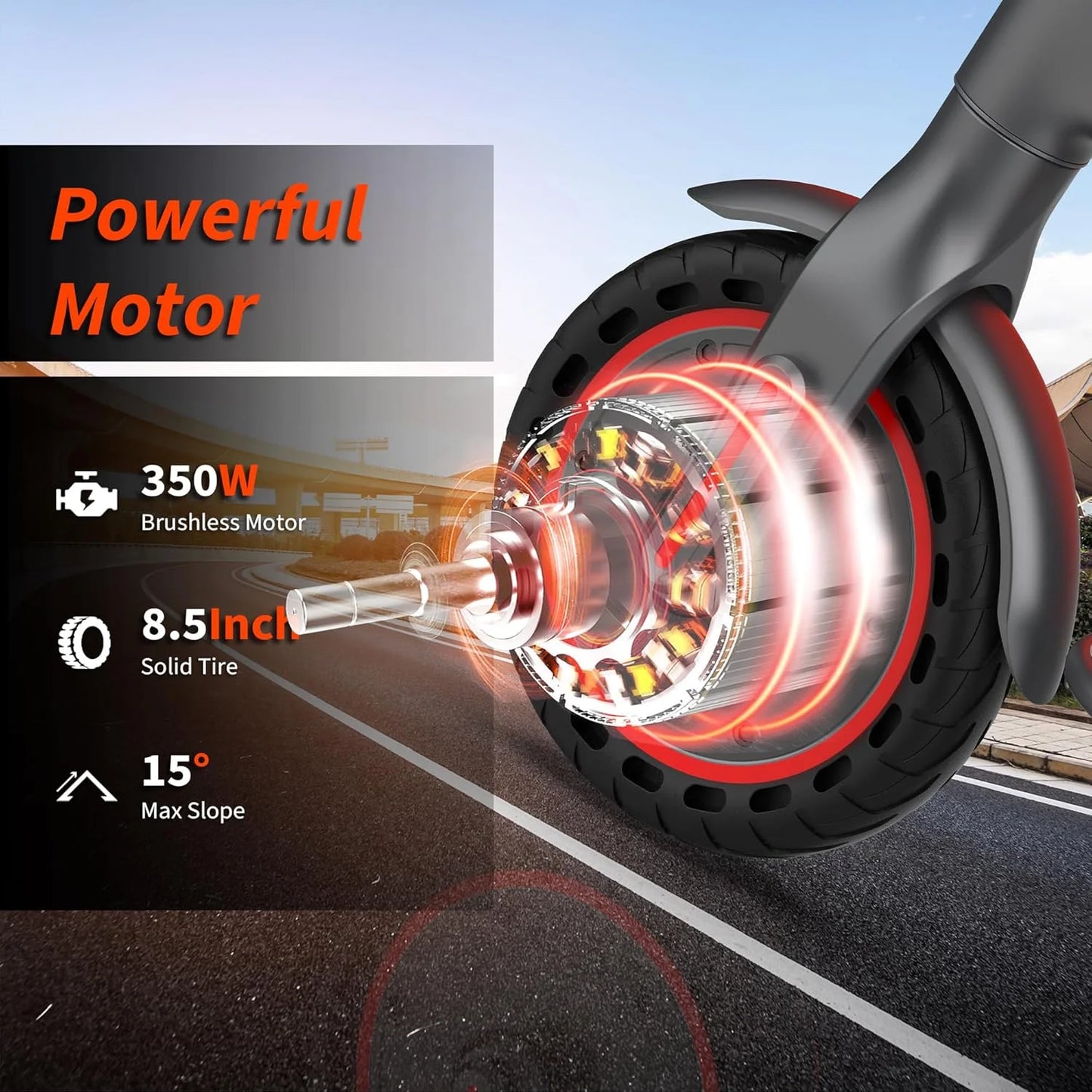 AOVOPRO ES80 350W Electric Scooter Foldable With Smart App Control