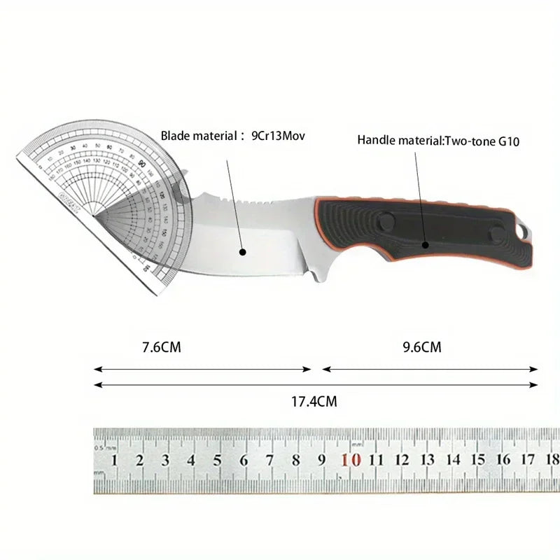 NONEDIY Drop Point Survival Knives With G10 Handle For Outdoor