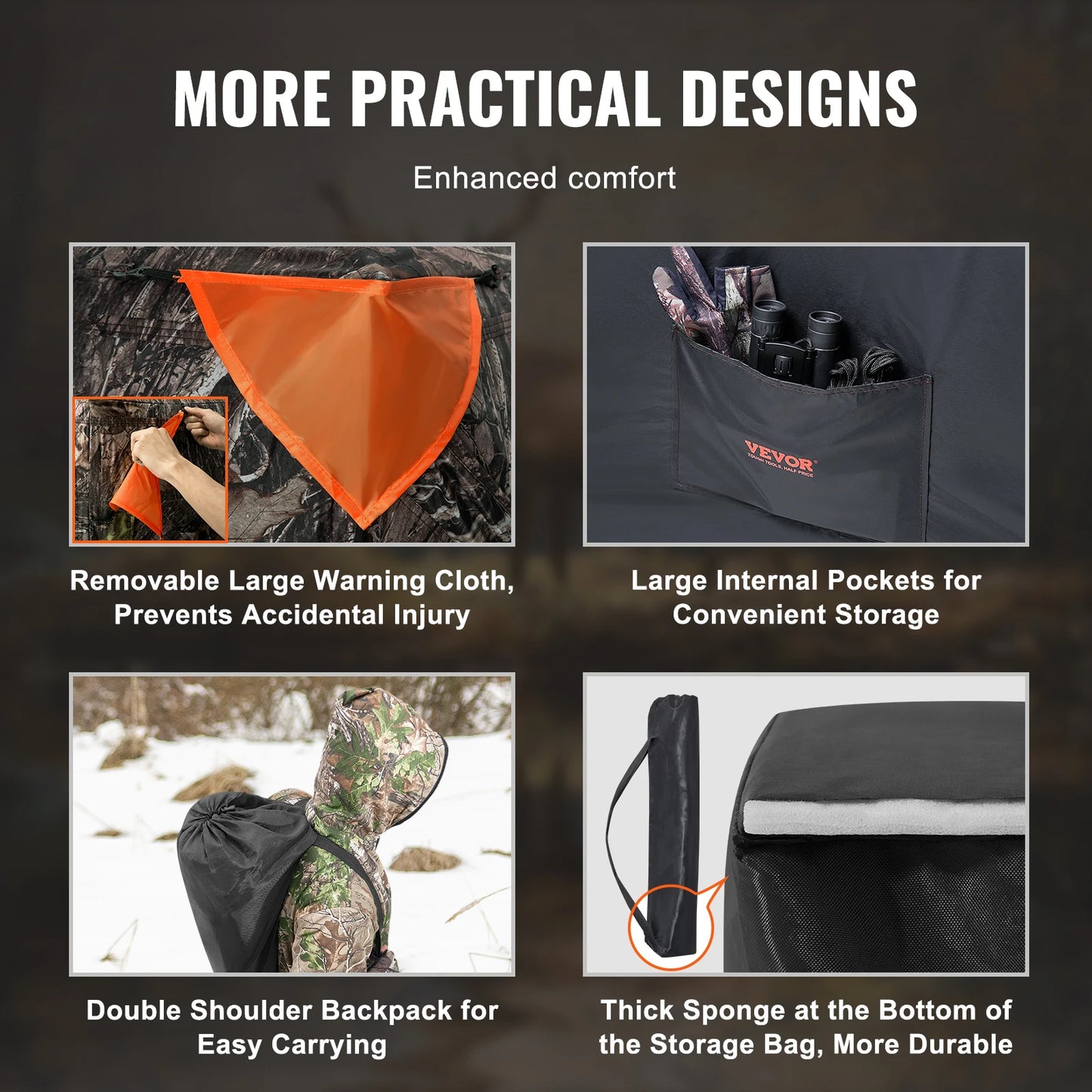 Ground Blind See Through Pop Up Deer Blind for Hunting
