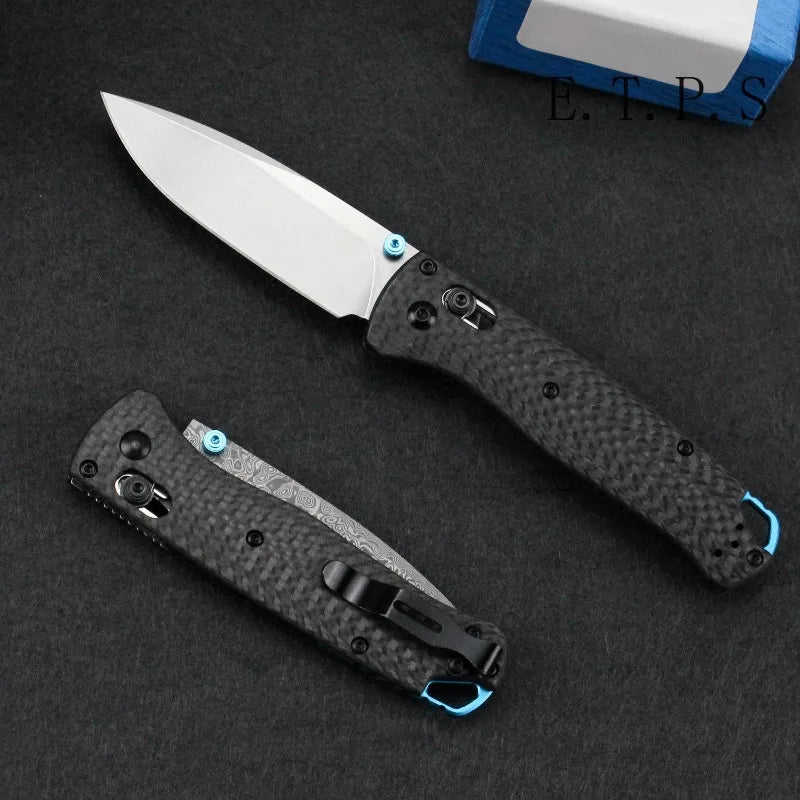 DIY Supplies Woodworking Bugout 535 Folding Pocket Knife Damascus Steel