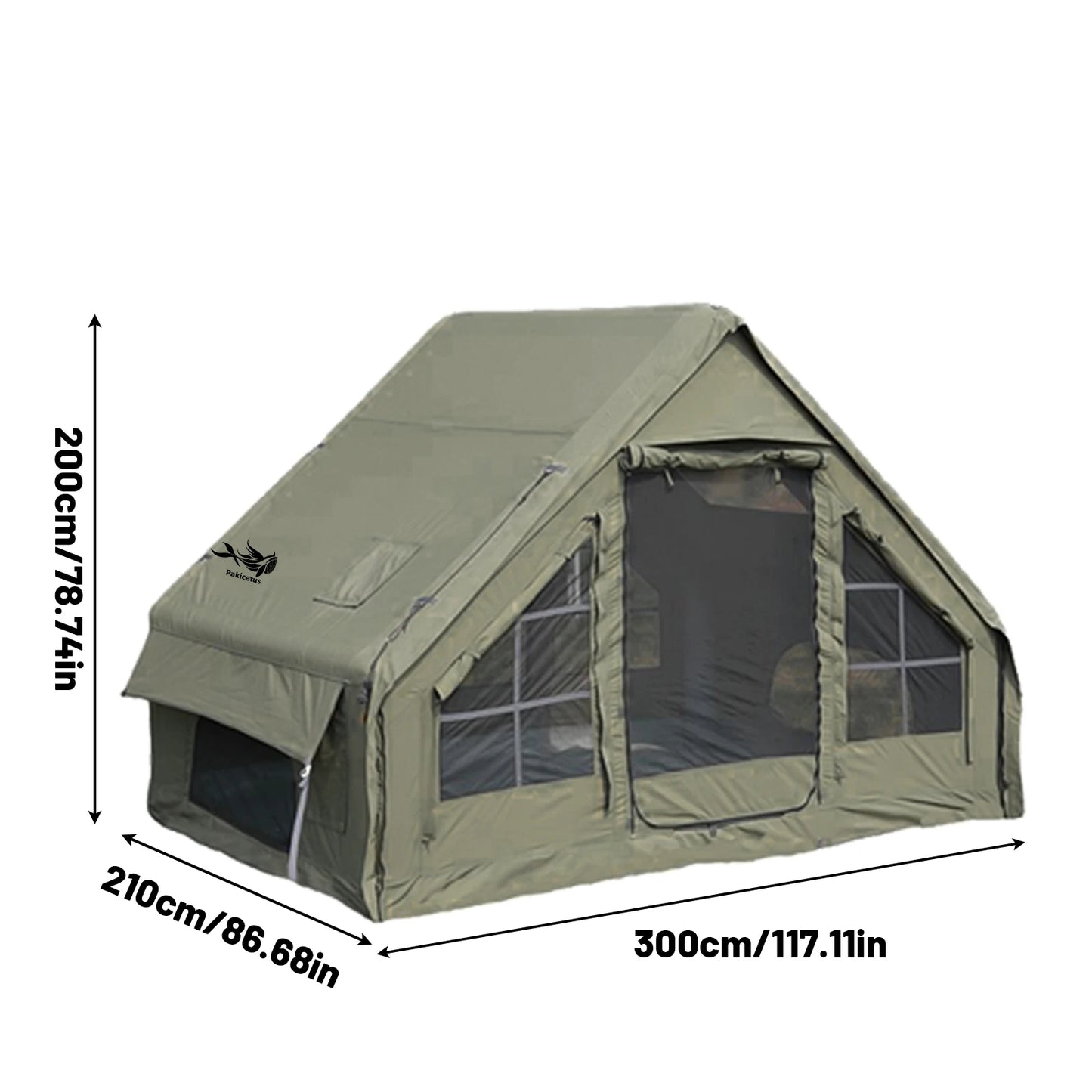 Inflatable Camping Tent With Skylight Quick Air Flow Breathable Mesh