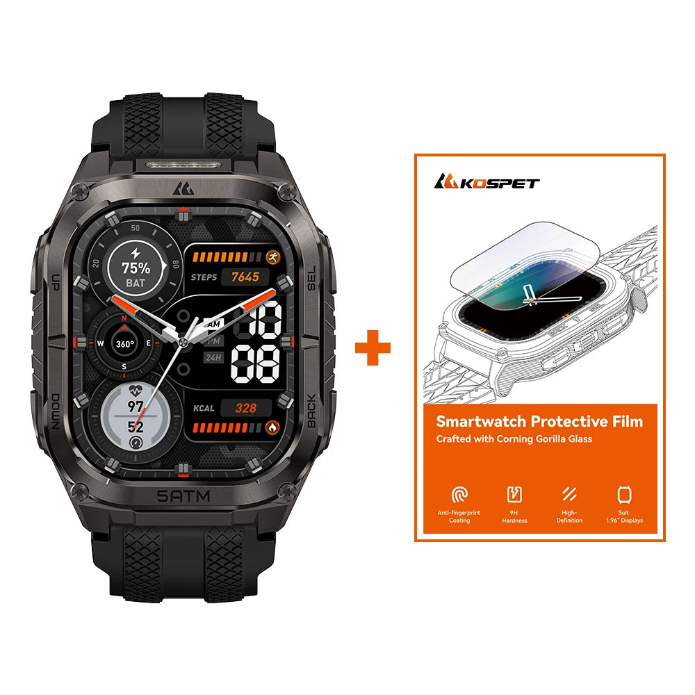 KOSPET Tank M4C GPS Smartwatch MILSTD 810H 5ATM For Men