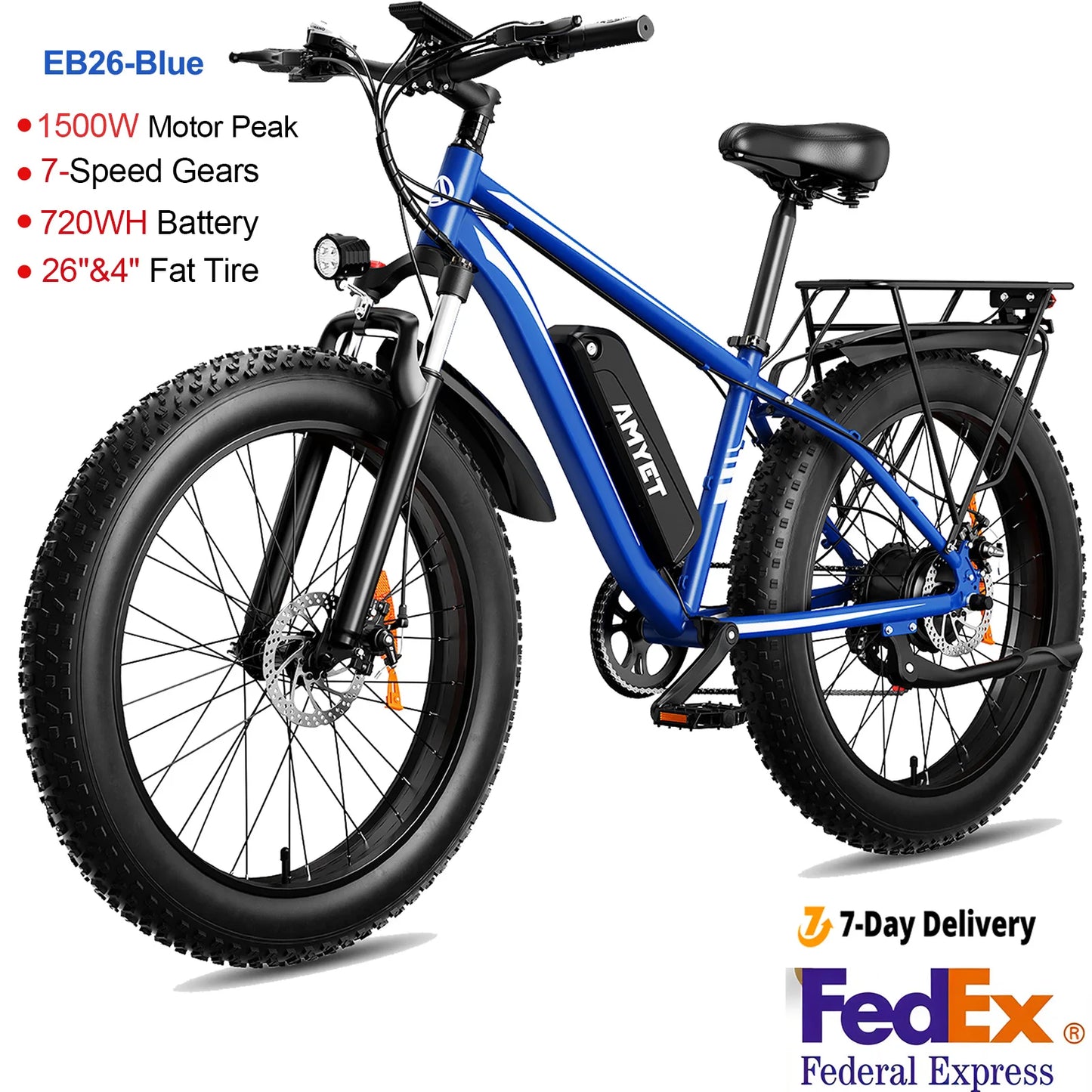 AMYET Electric Bike EB26 1500W 720Wh