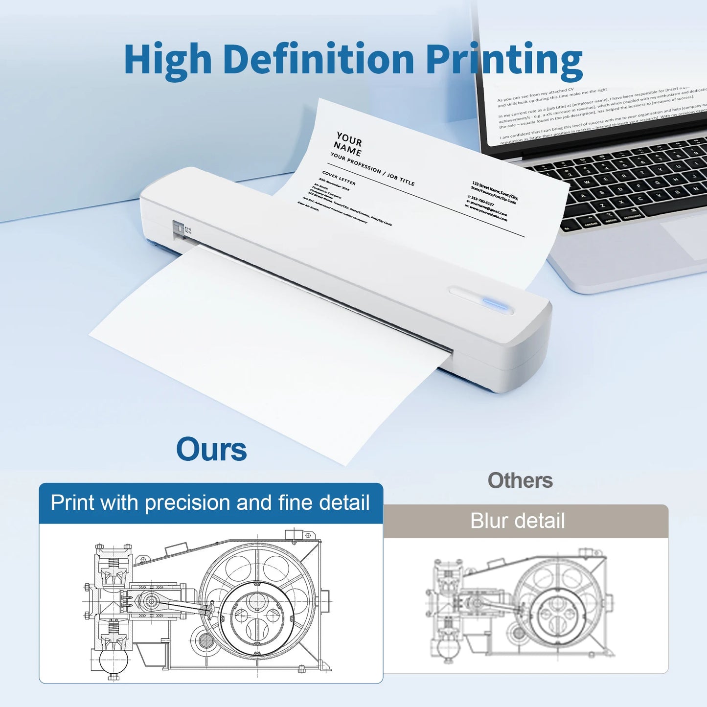 TakeYou Thermal Inkless Wireless Printer for Tattoo Artists