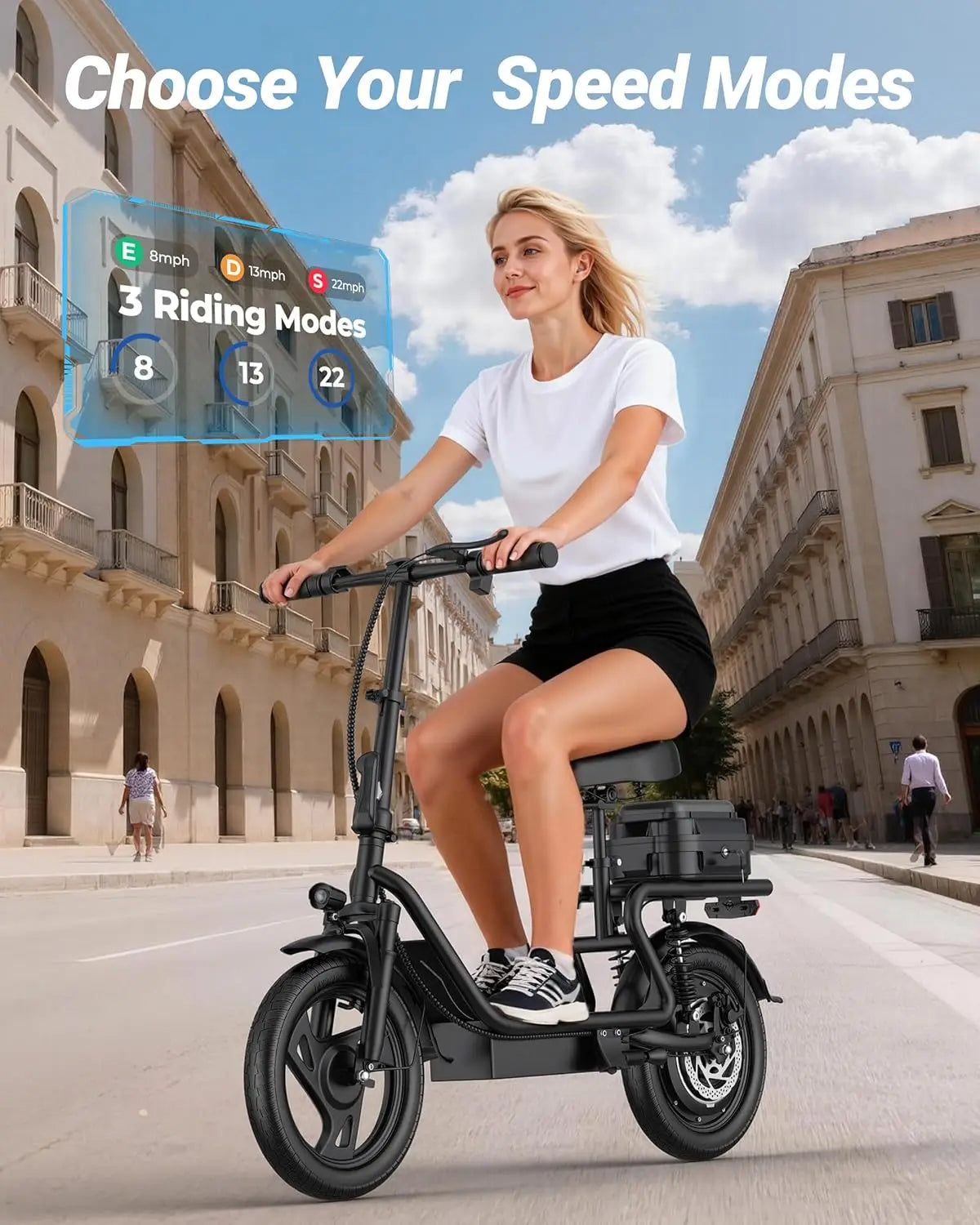 AOVOPRO Electric Scooter For Adults 500W Up To 22 Mph