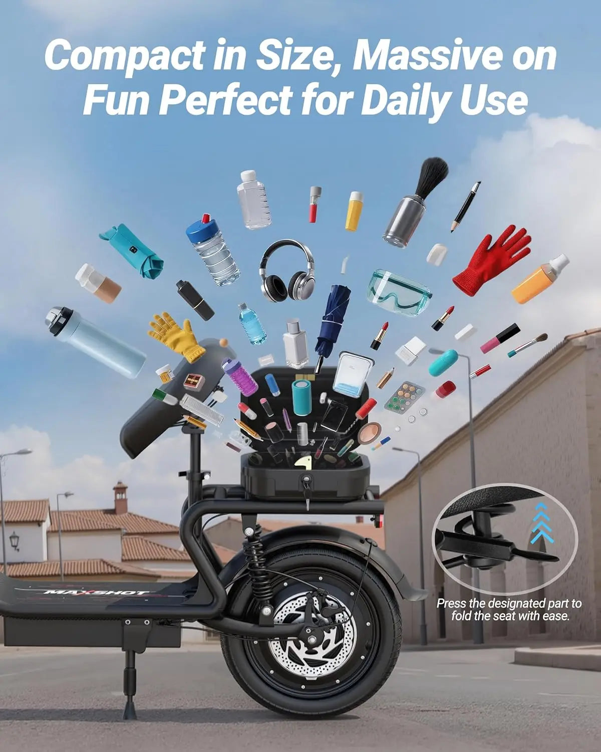 AOVOPRO Electric Scooter For Adults 500W Up To 22 Mph