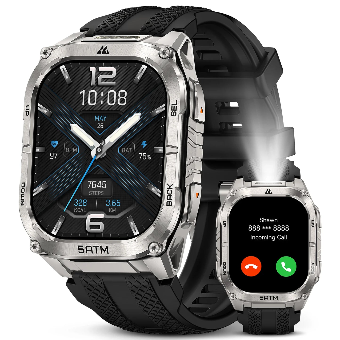 KOSPET Tank M4C Rugged Smartwatch Military GPS With Flashlight