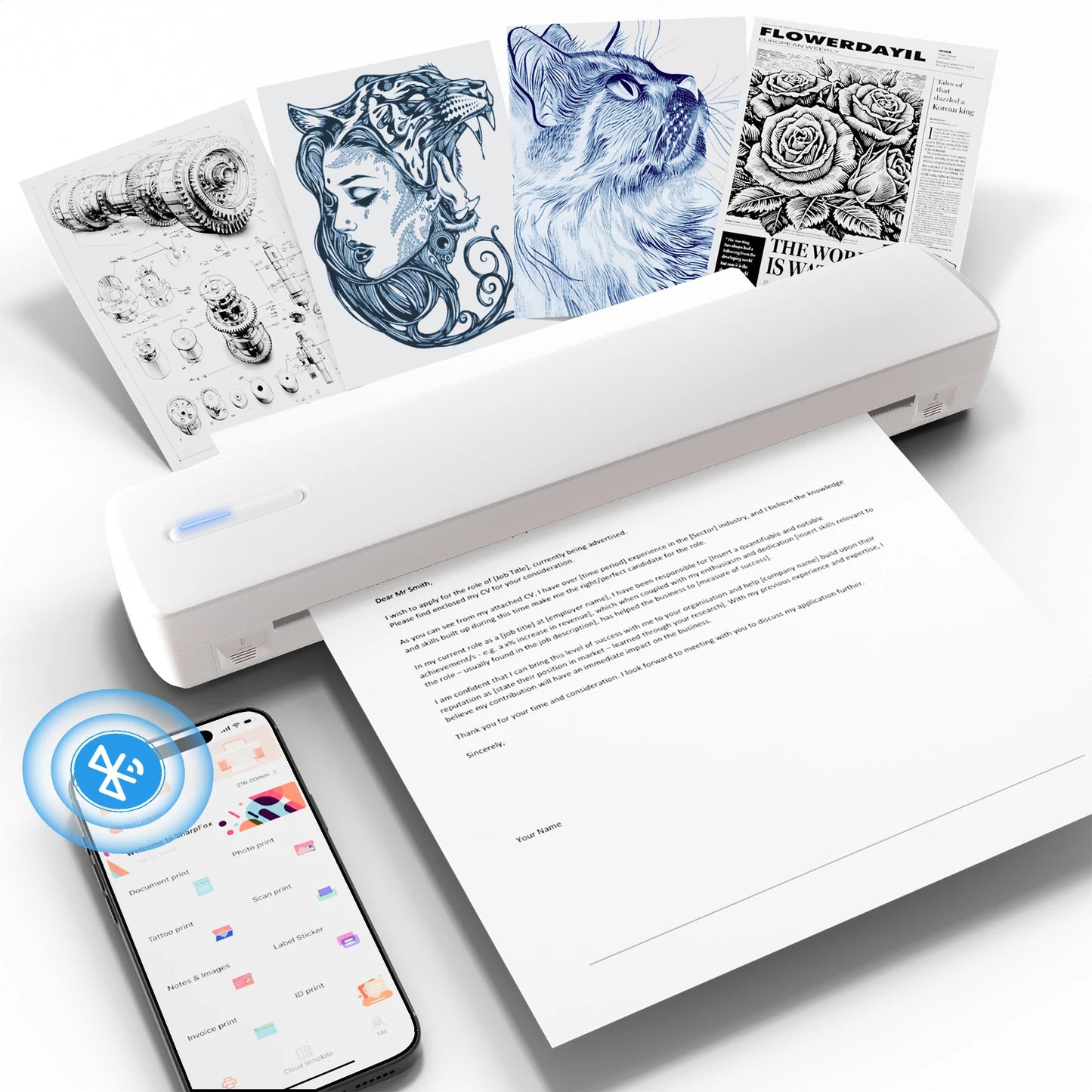 TakeYou Thermal Inkless Wireless Printer for Tattoo Artists
