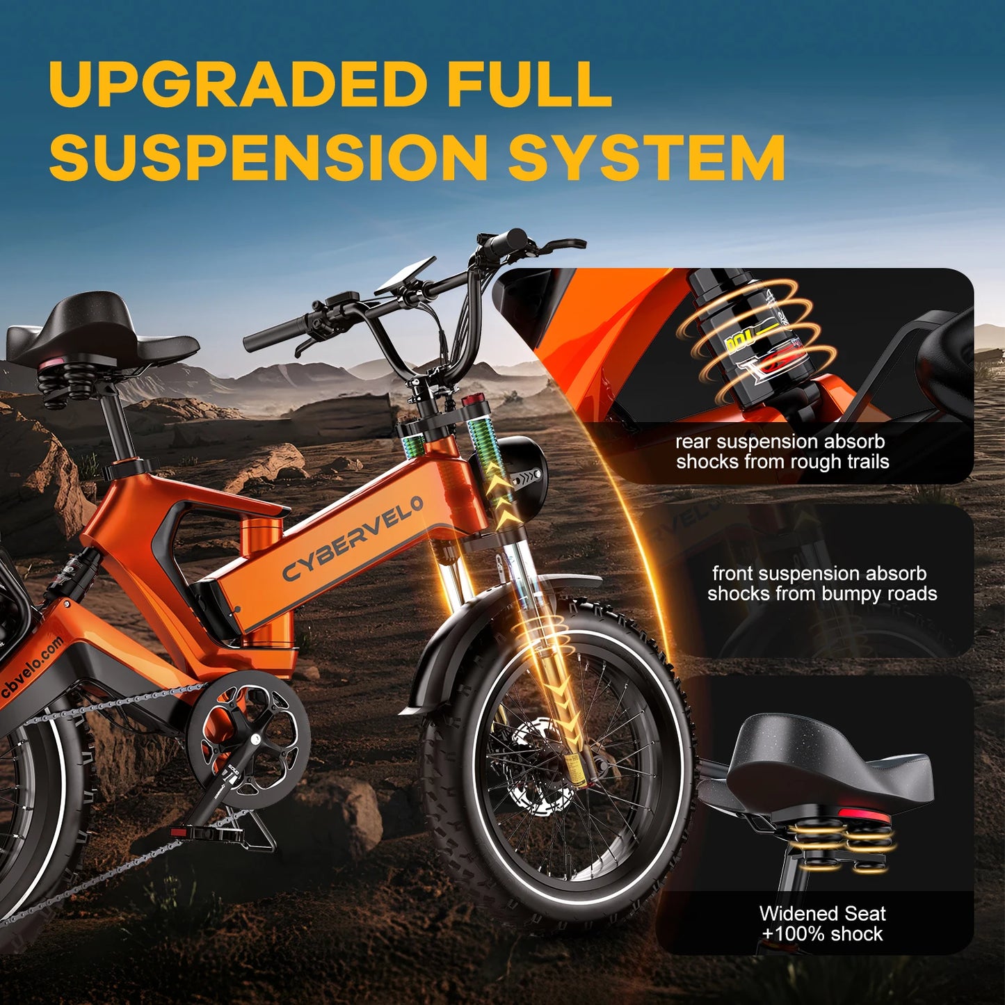 CYBERVELO Foldable 2000W Fat Tire EBike