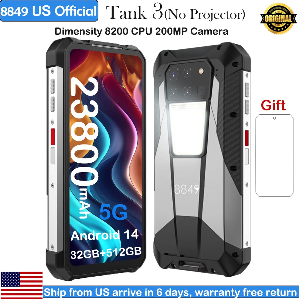 8849 Tank 3 Rugged Smartphone 32GB 512GB 23800mAh Battery