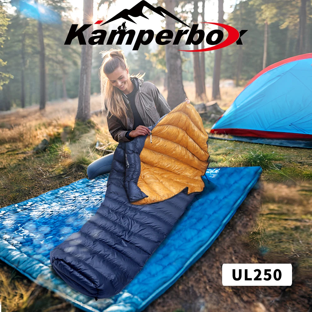 Kamperbox Ultra Light Down Sleeping Bag Three Season Waterproof Warm