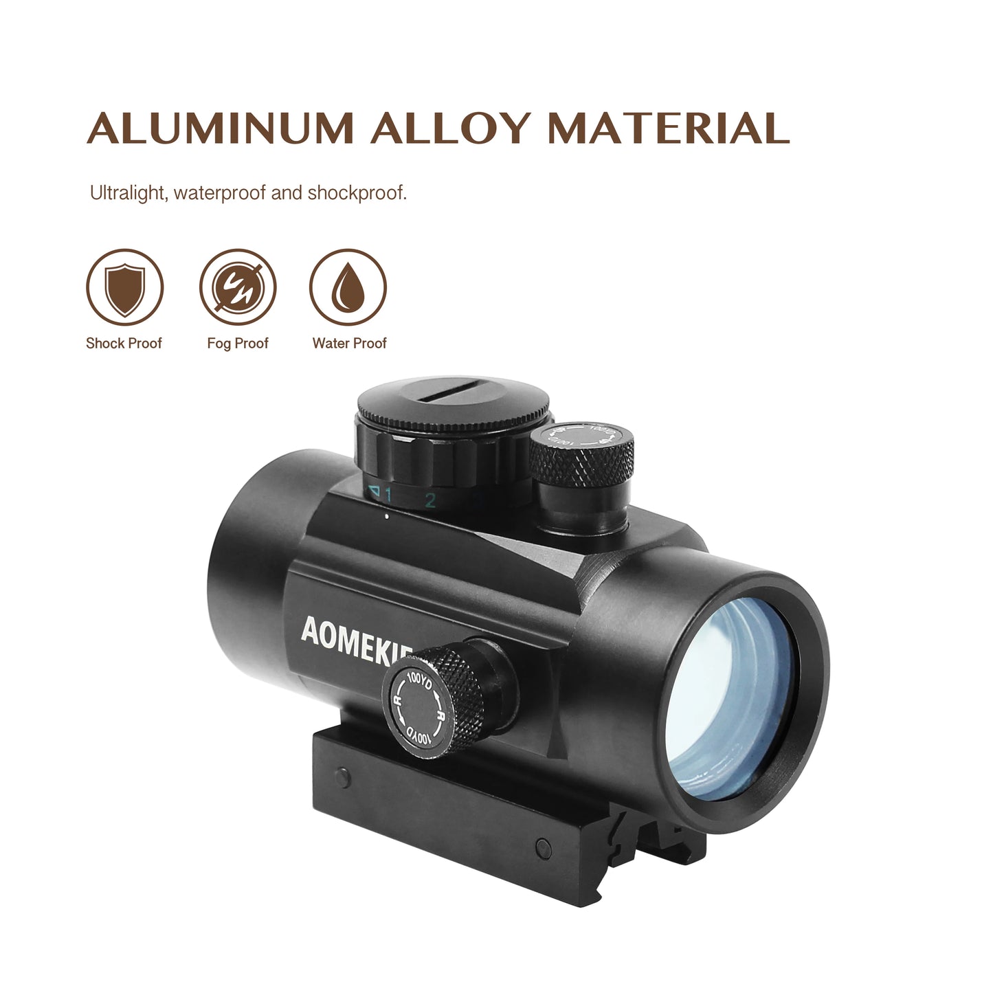 AOMEKIE Red Dot Reflex Sight 1x30mm With 22mm/11mm Rail