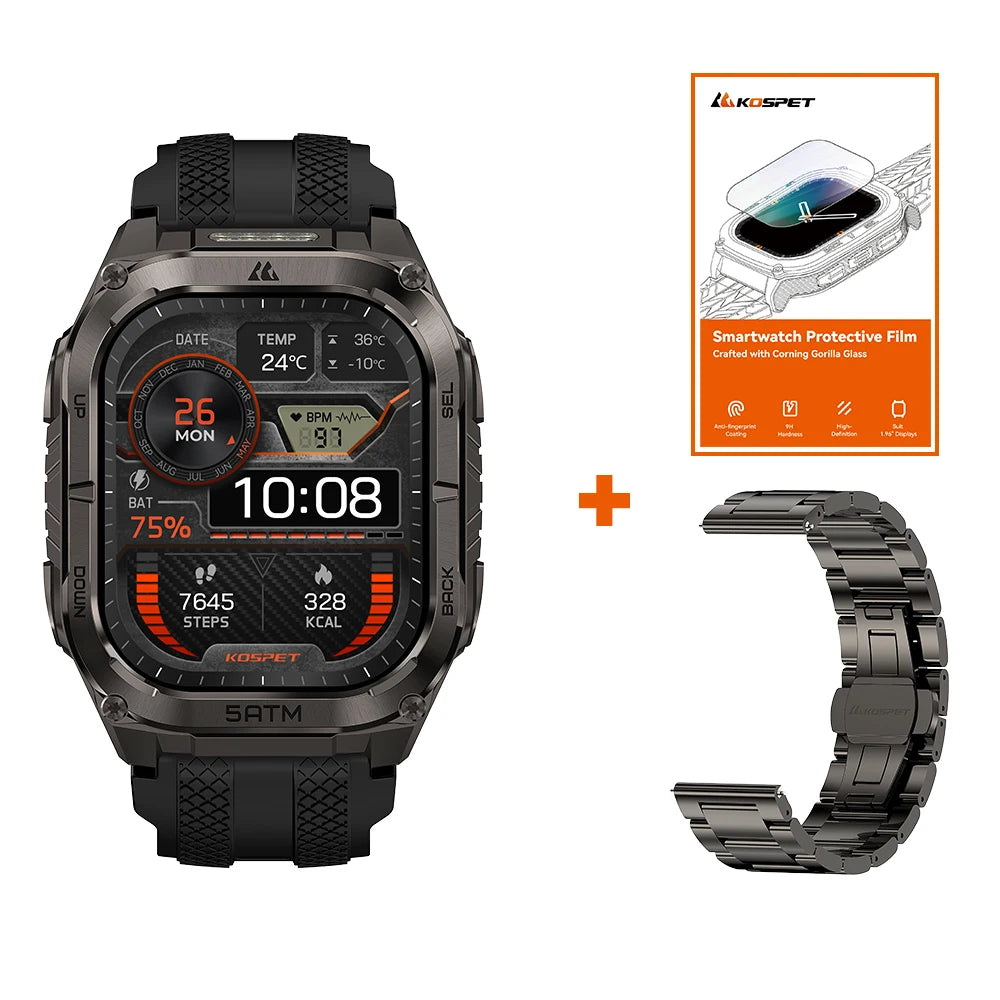 KOSPET Tank M4C GPS Smartwatch MILSTD 810H 5ATM For Men