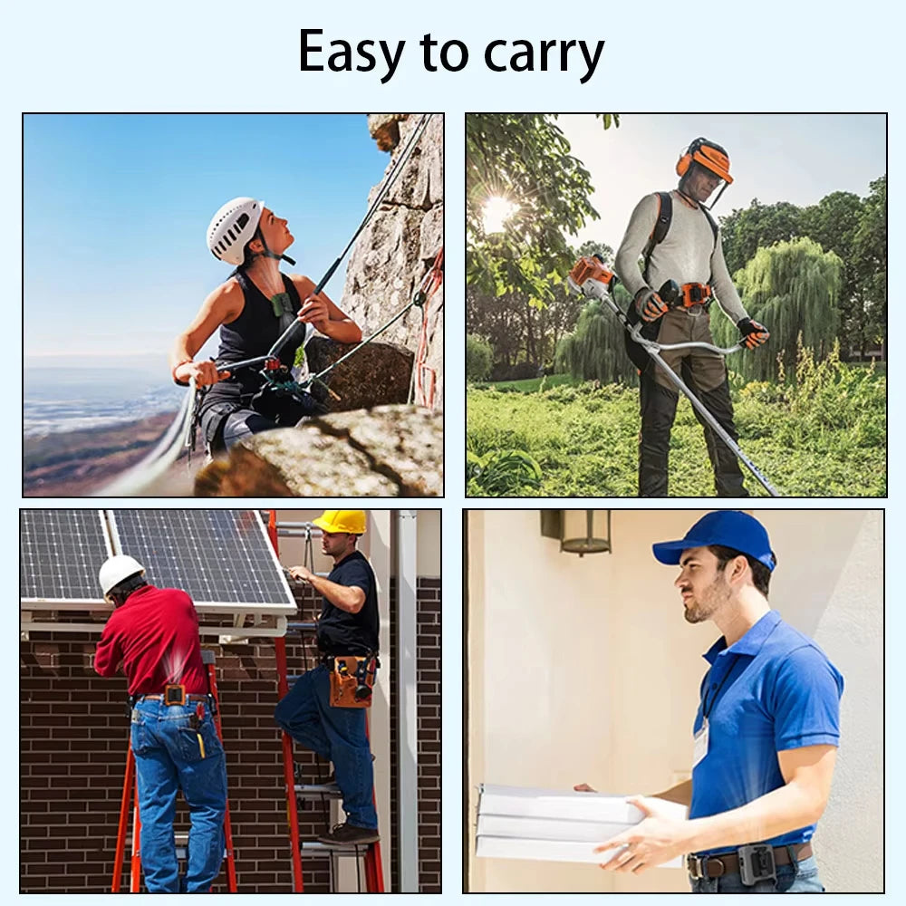 Portable 10000mAh Waist Clip Fan USB Rechargeable For Outdoors